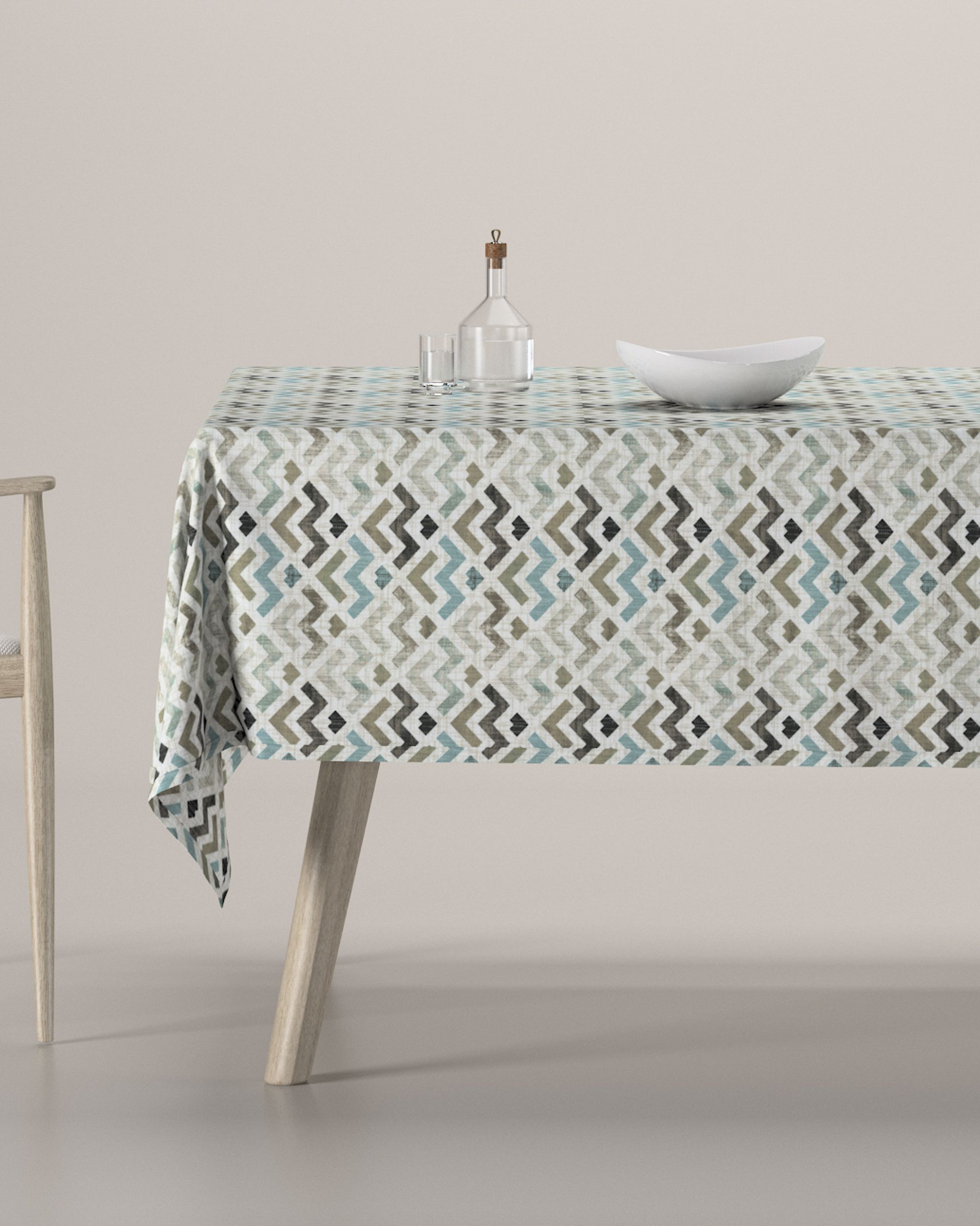 Fata de masa rectangulara culoare maro Țesătură cu model