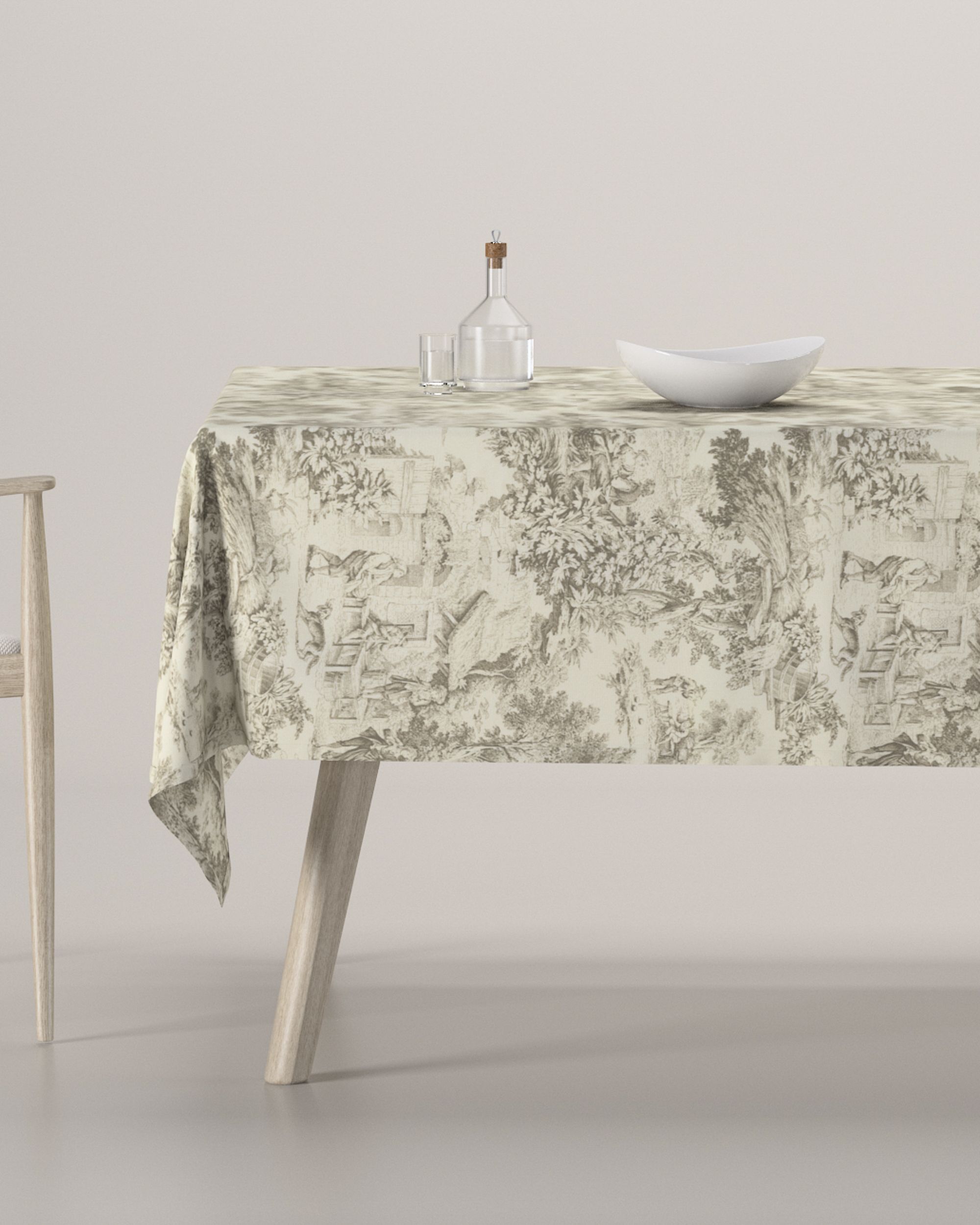 Fata de masa rectangulara culoare maro Țesătură cu model