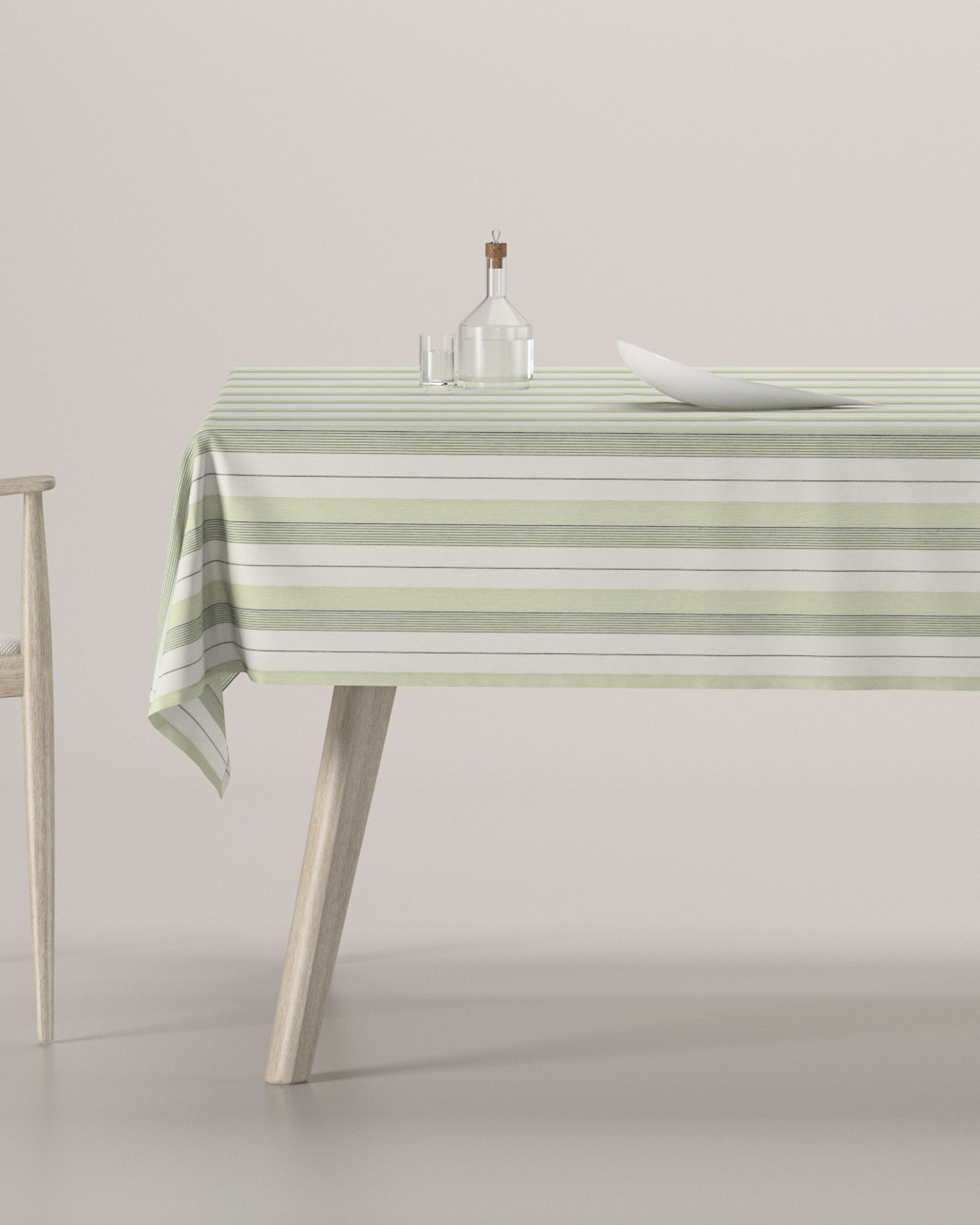 Fata de masa rectangulara culoare verde Țesătură împletitură, cu model