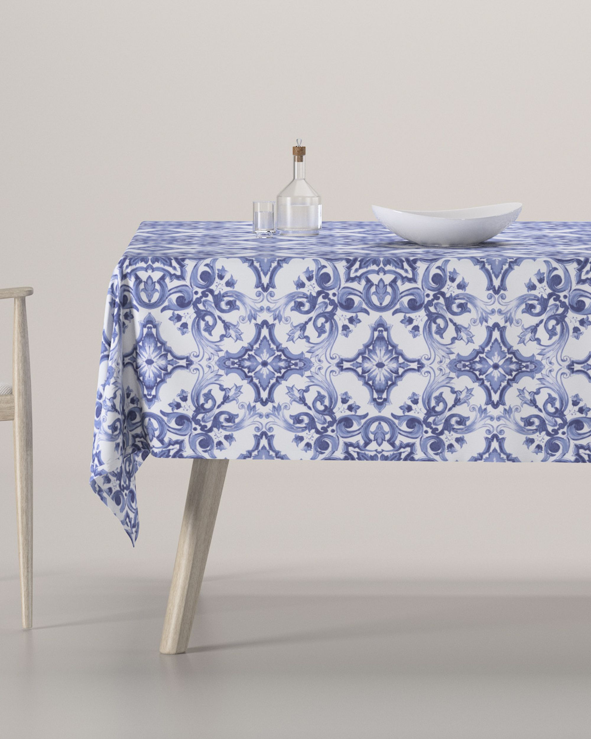 Fata de masa rectangulara culoare albastru Țesătură cu model