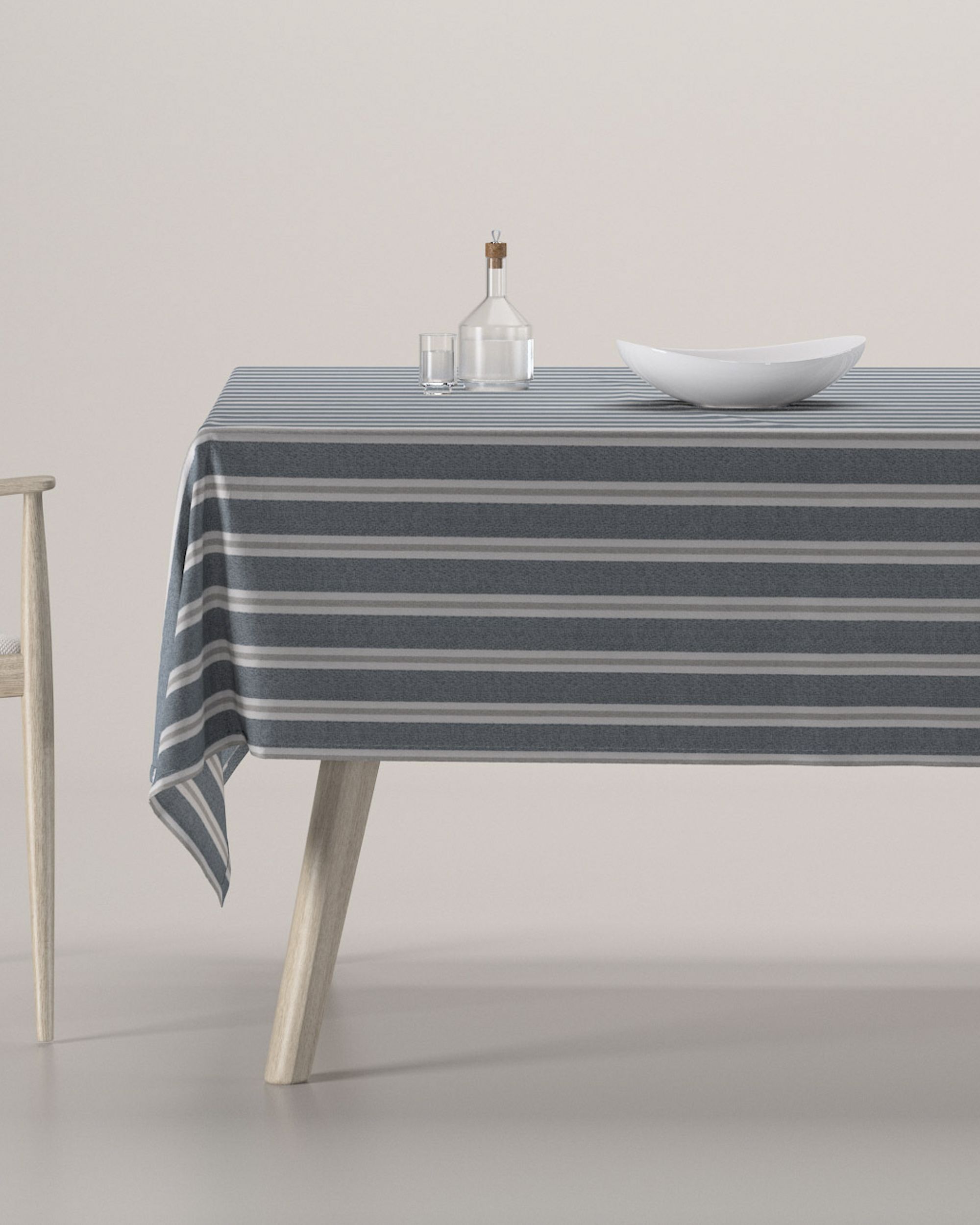 Fata de masa rectangulara culoare albastru Țesătură împletitură, cu model