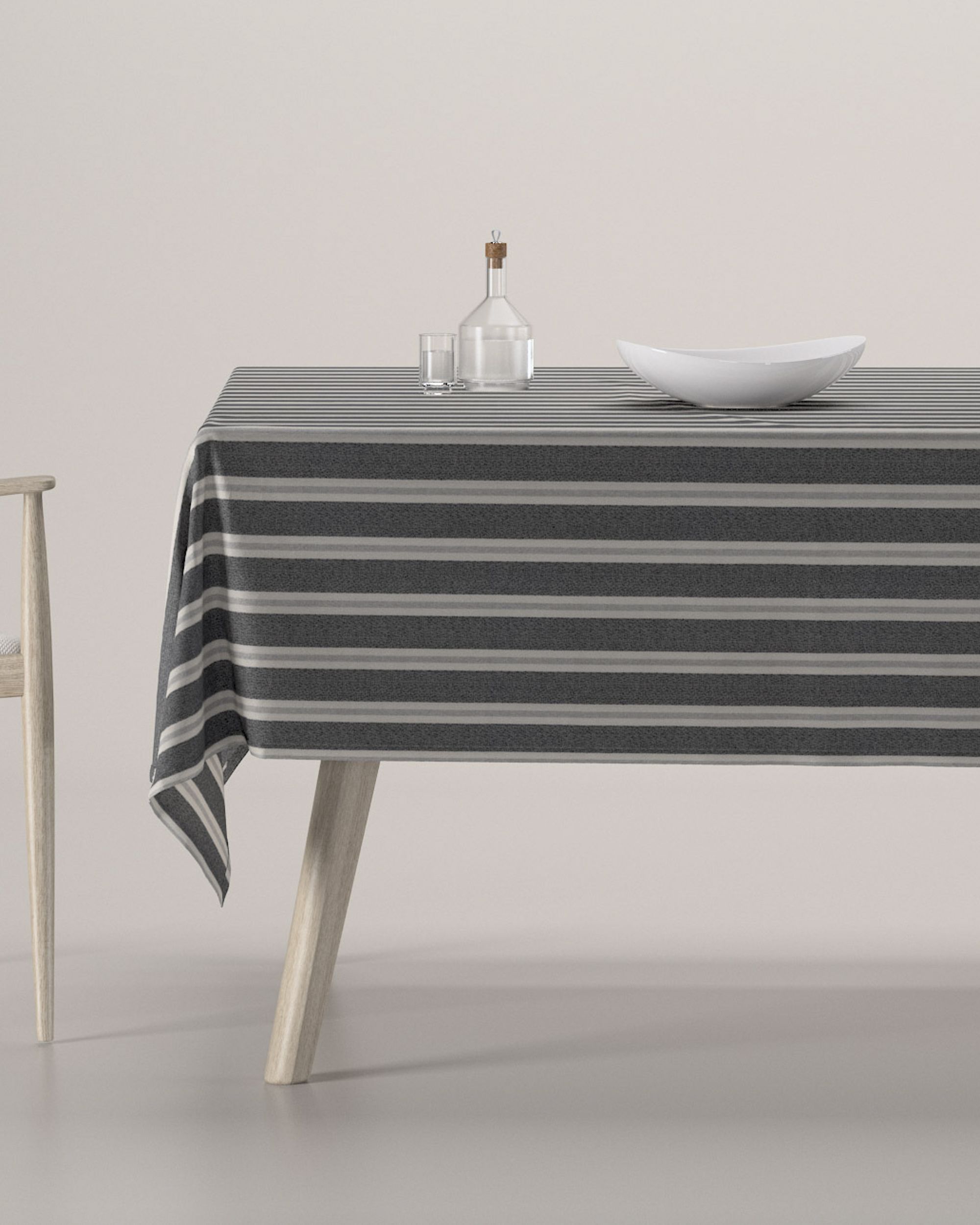 Fata de masa rectangulara culoare negru Țesătură împletitură, cu model