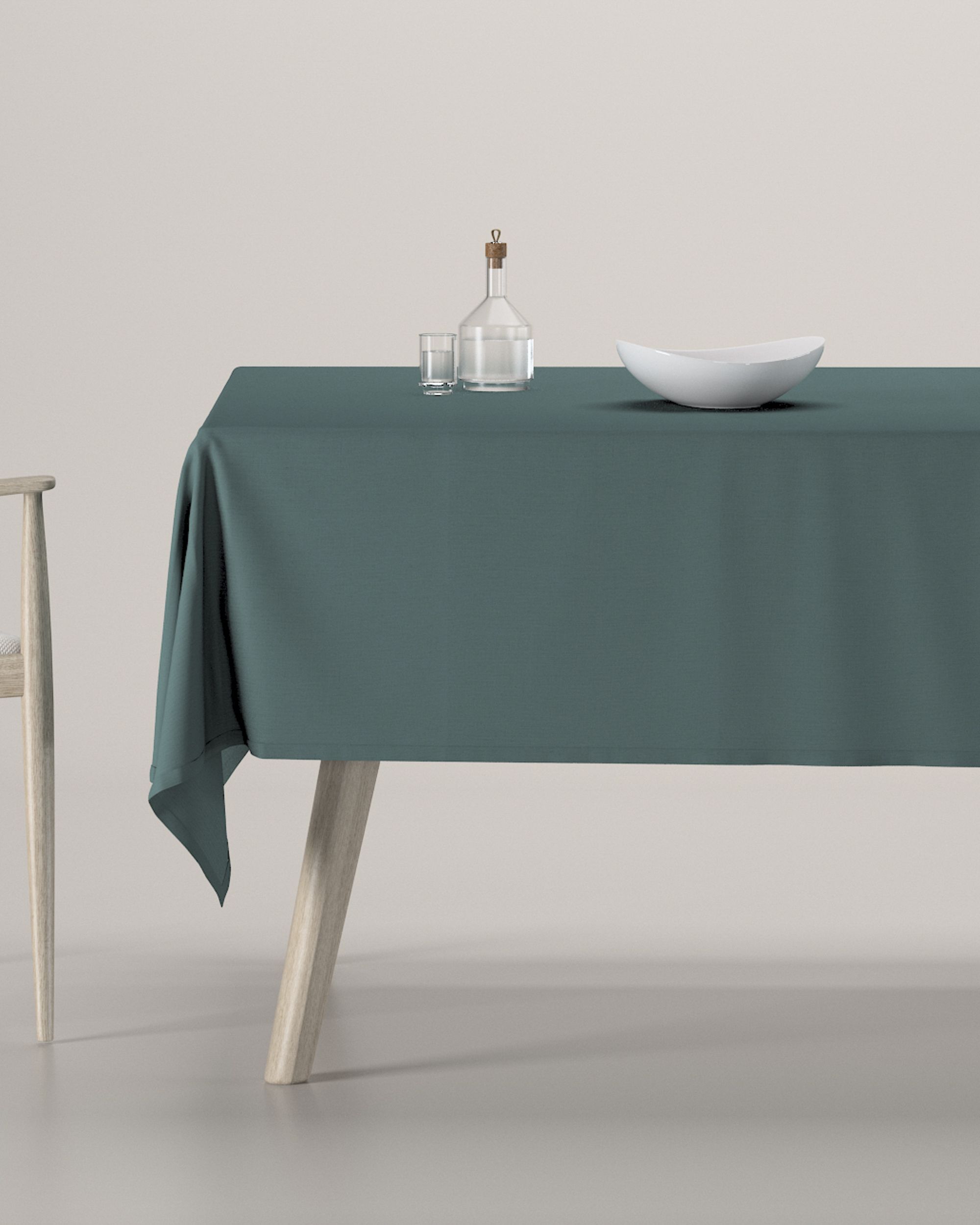 Fata de masa rectangulara culoare verde Țesătură semitransparentă, împletitură