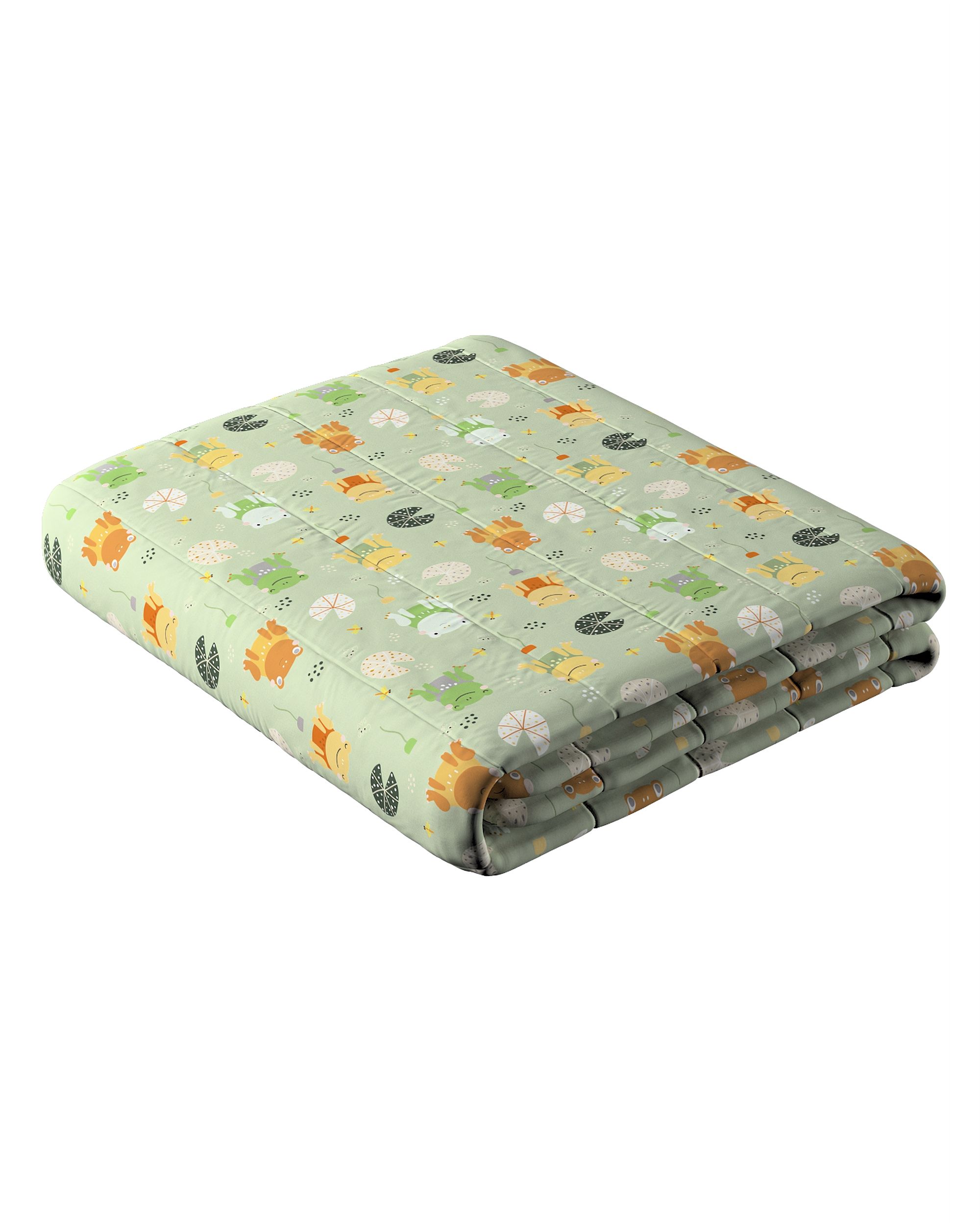 Cuvertura matlasata cu model culoare verde Țesătură cu model