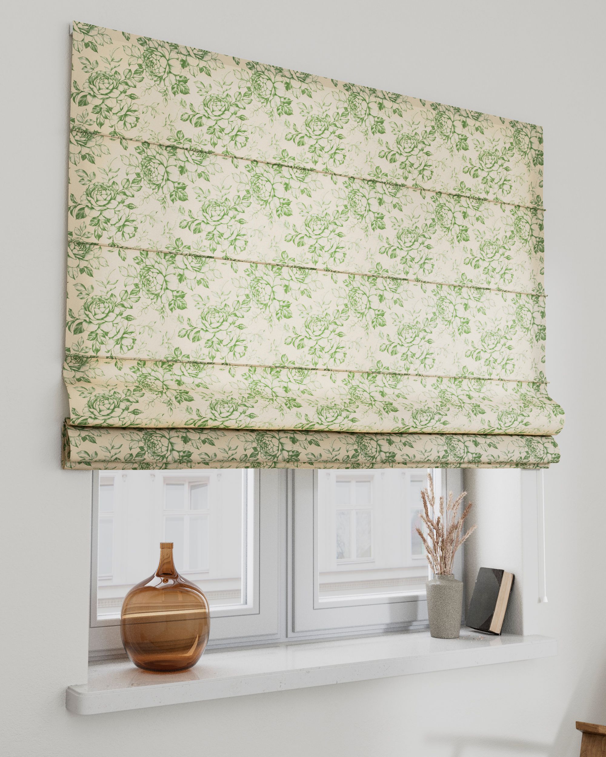 Stor roman Capri culoare verde Țesătură cu model