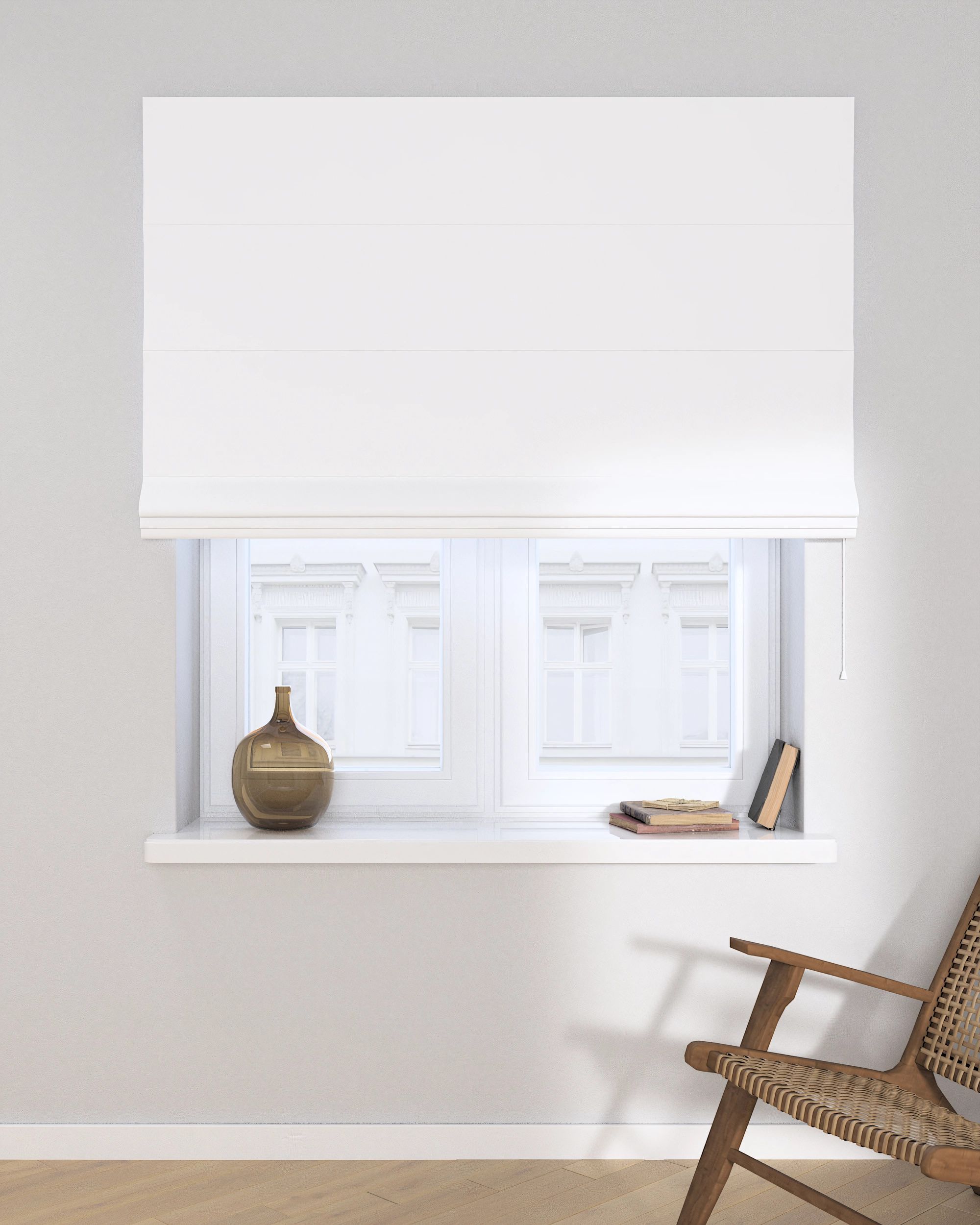Stor roman Capri culoare alb Țesătură blackout (hover)