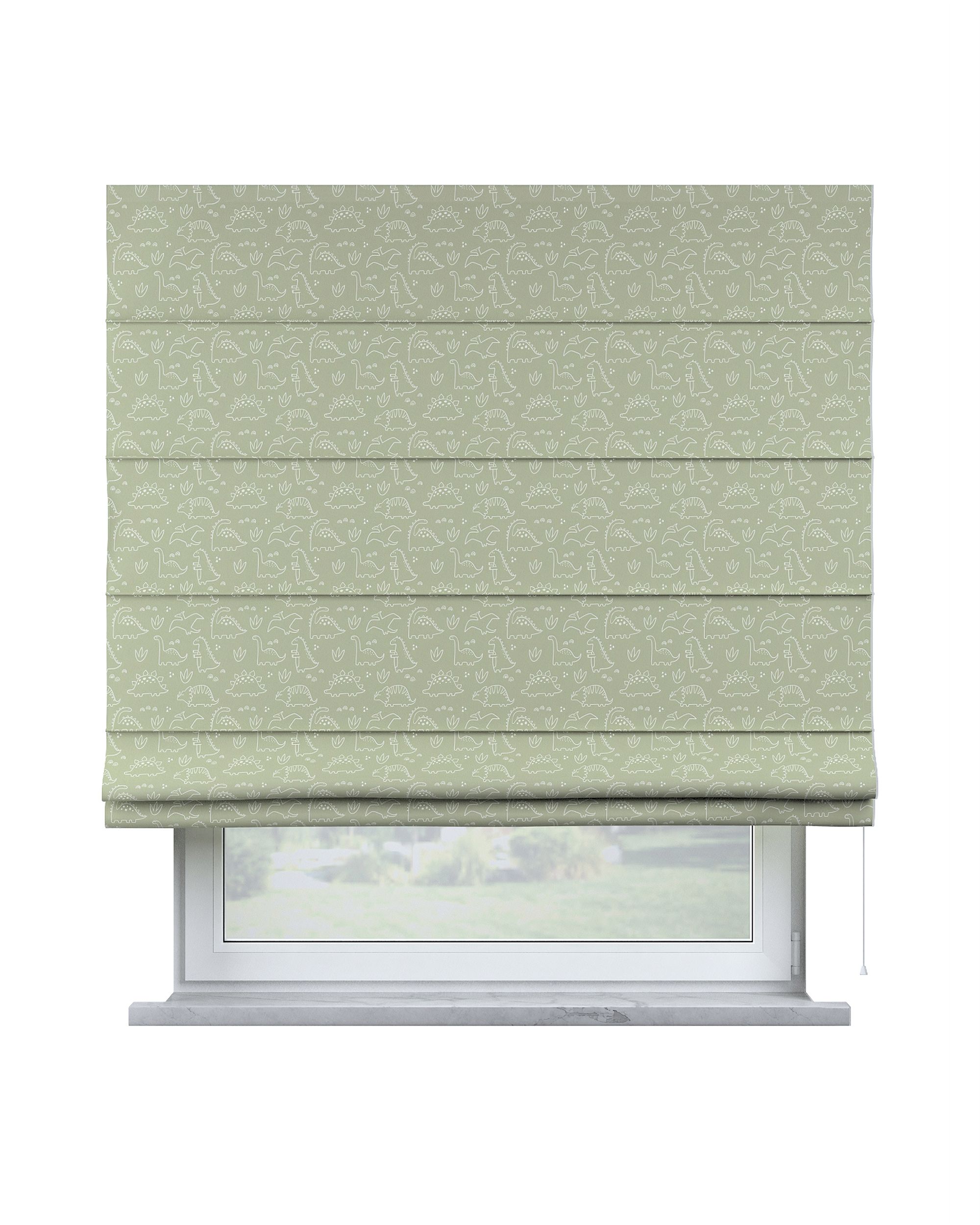 Stor roman Capri culoare verde Țesătură cu model
