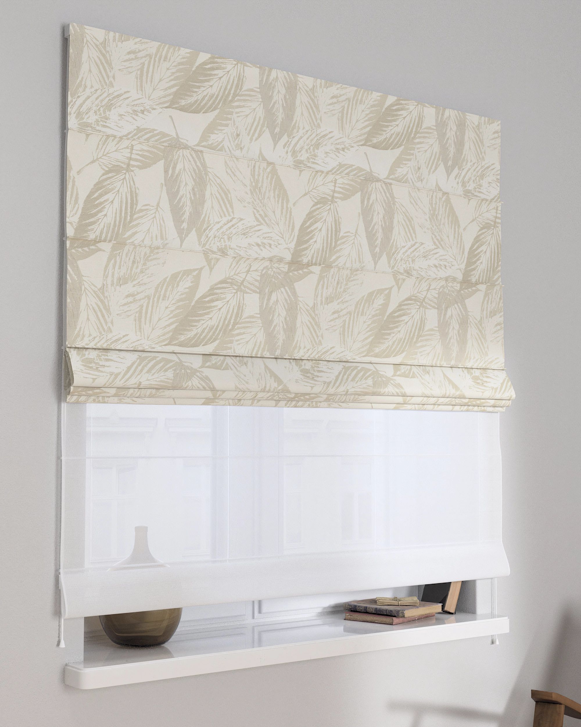 Stor roman Duo culoare verde Țesătură gloss, împletitură, cu model