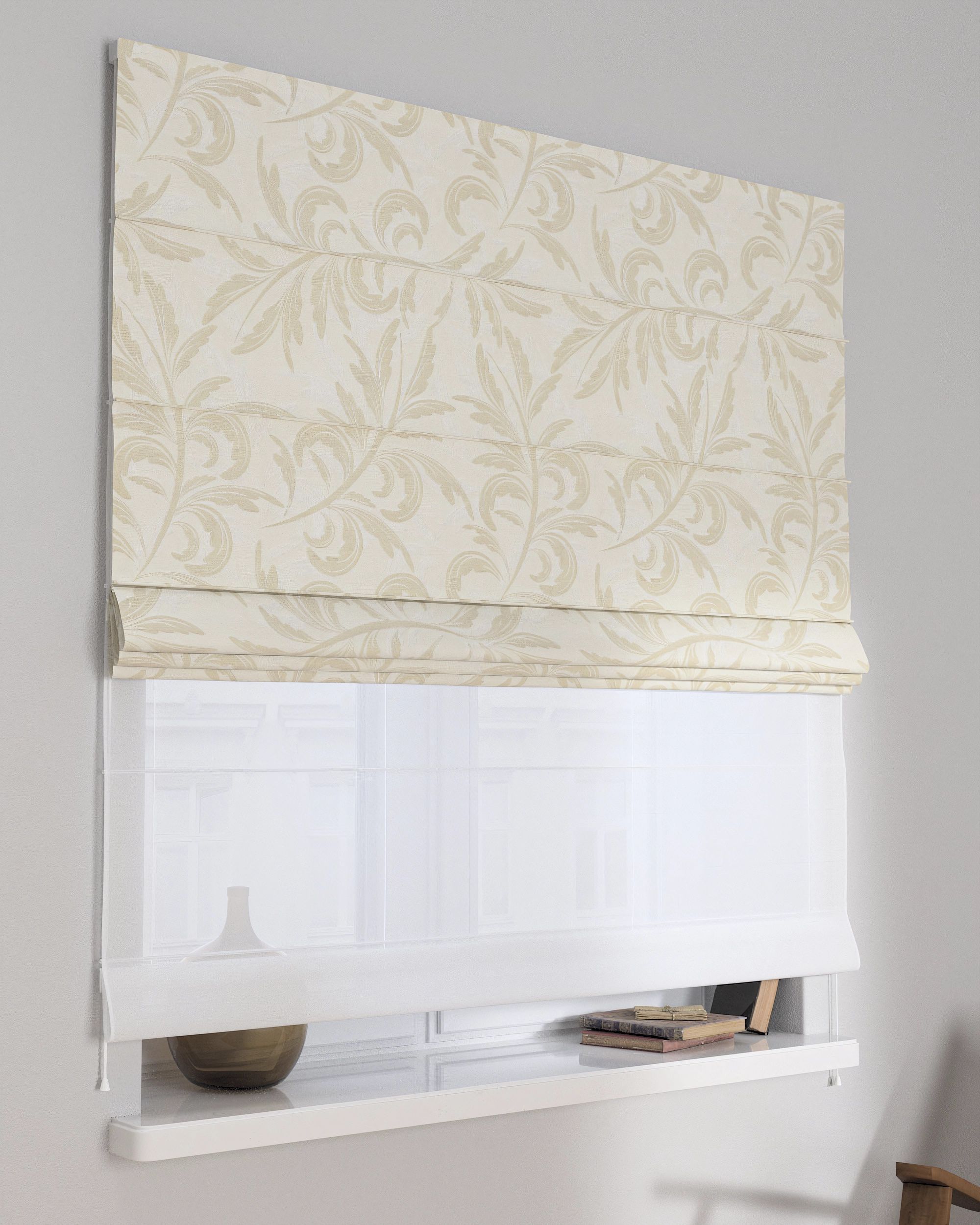 Stor roman Duo culoare gri Țesătură gloss, împletitură, cu model