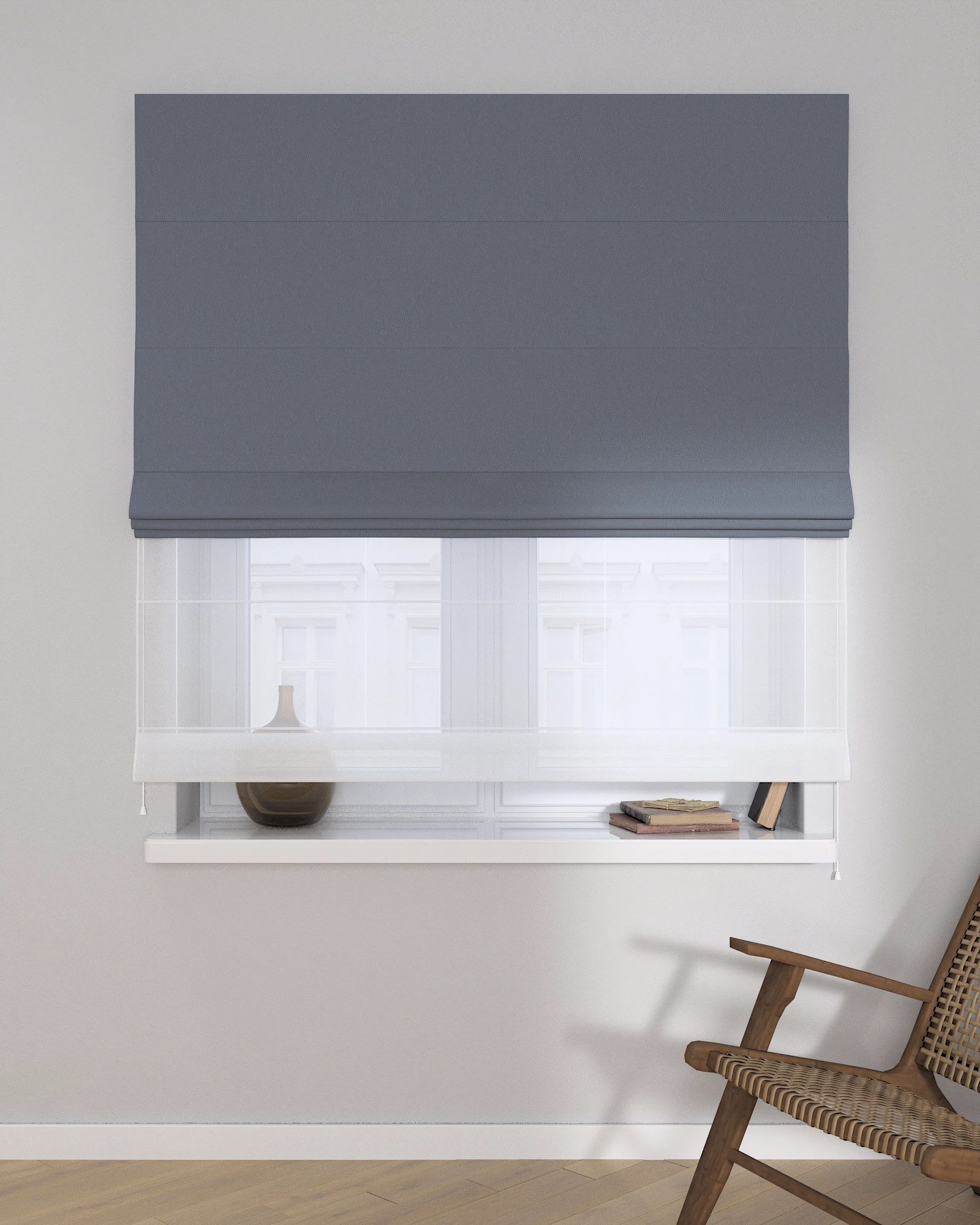 Stor roman Duo culoare bleumarin Țesătură blackout (hover)