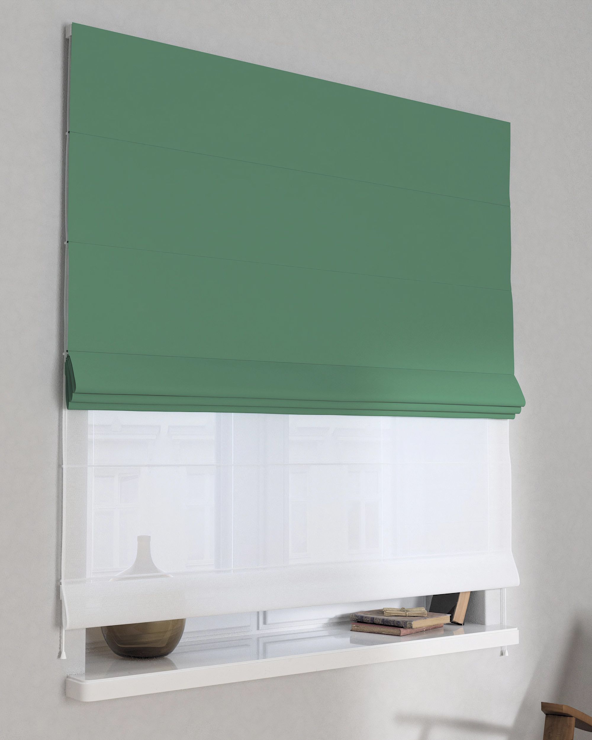 Stor roman Duo culoare verde Țesătură blackout