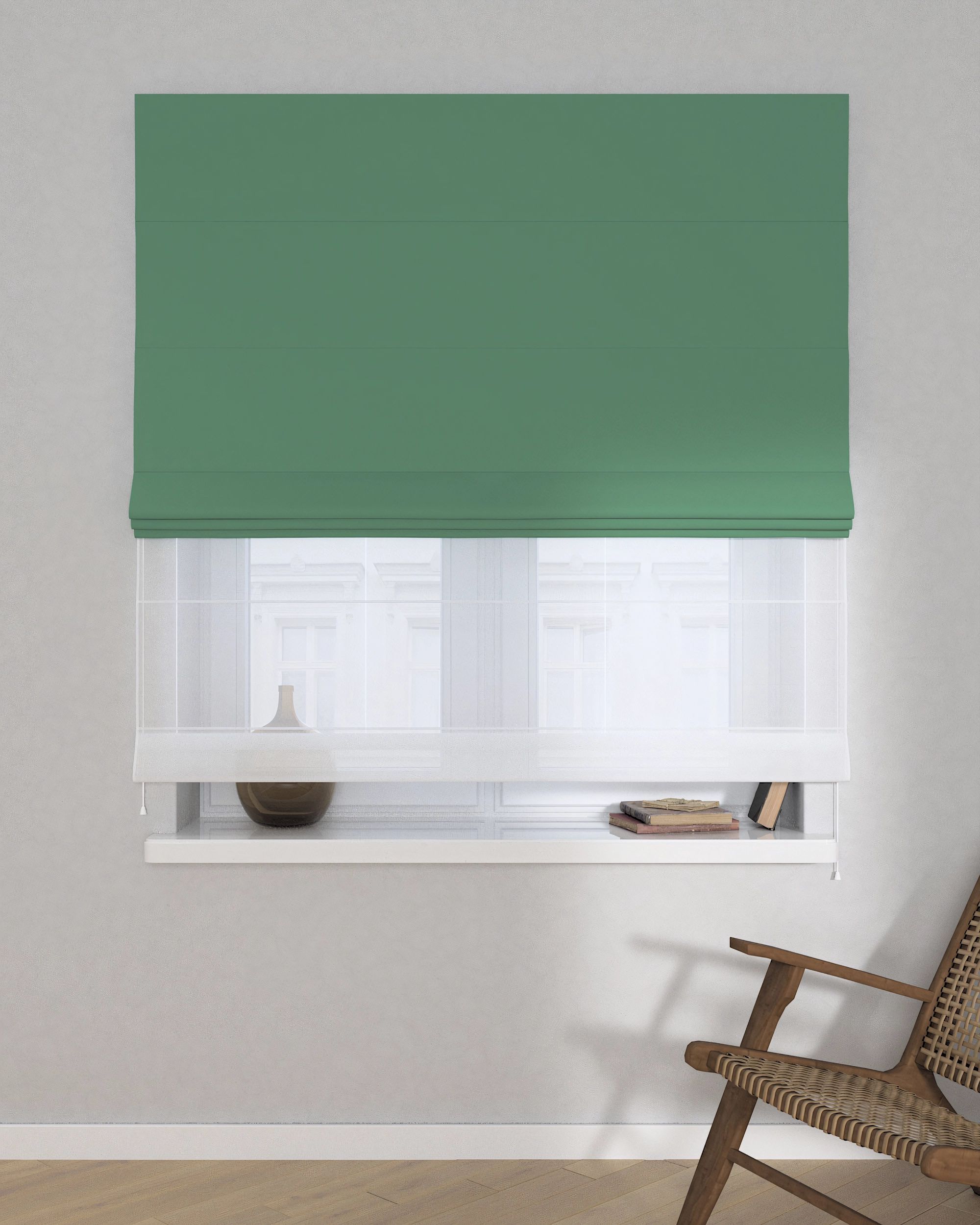Stor roman Duo culoare verde Țesătură blackout (hover)