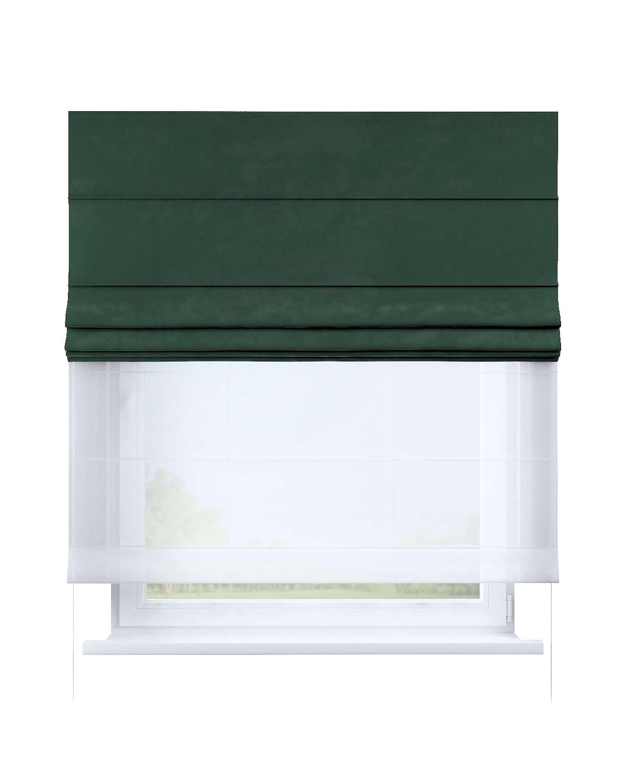 Stor roman Duo culoare verde Țesătură gloss, catifea