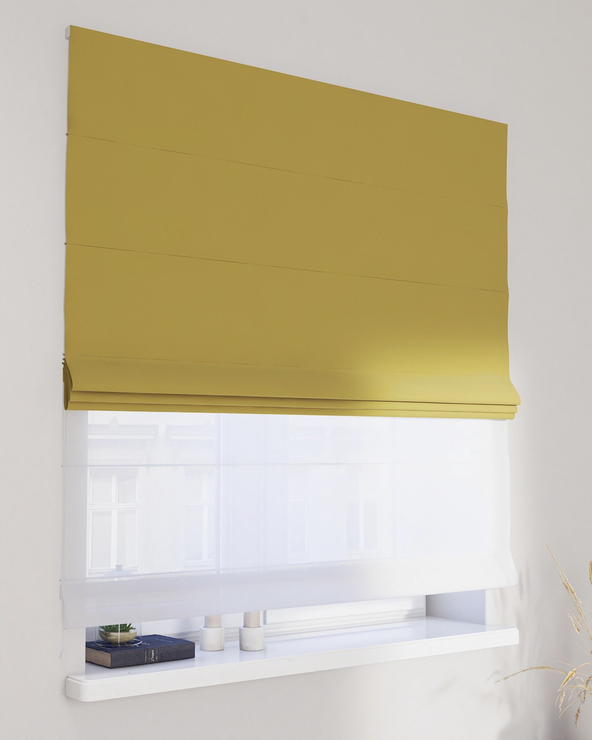 Stor roman Duo culoare verde Țesătură gloss, catifea