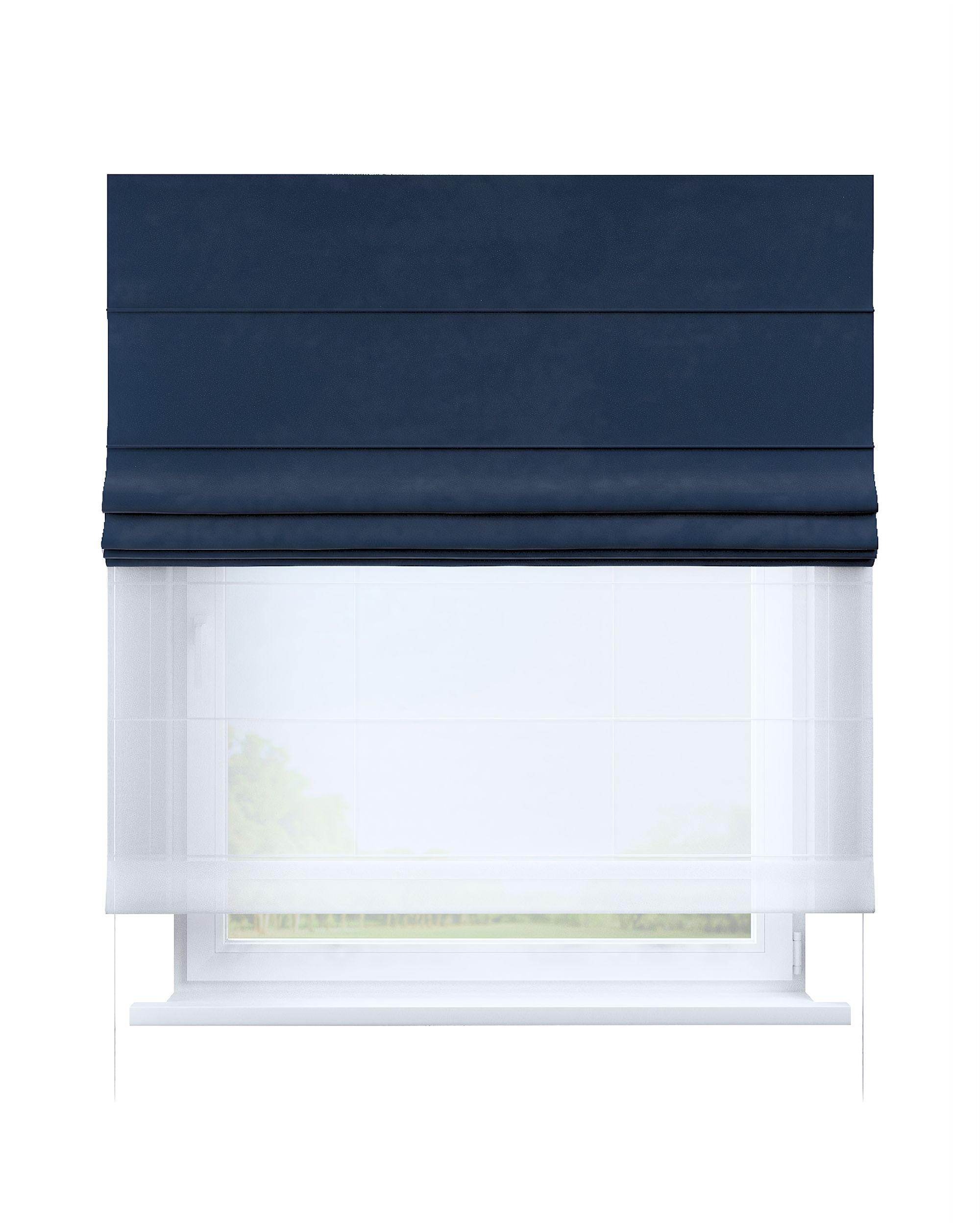 Stor roman Duo culoare bleumarin Țesătură gloss, catifea