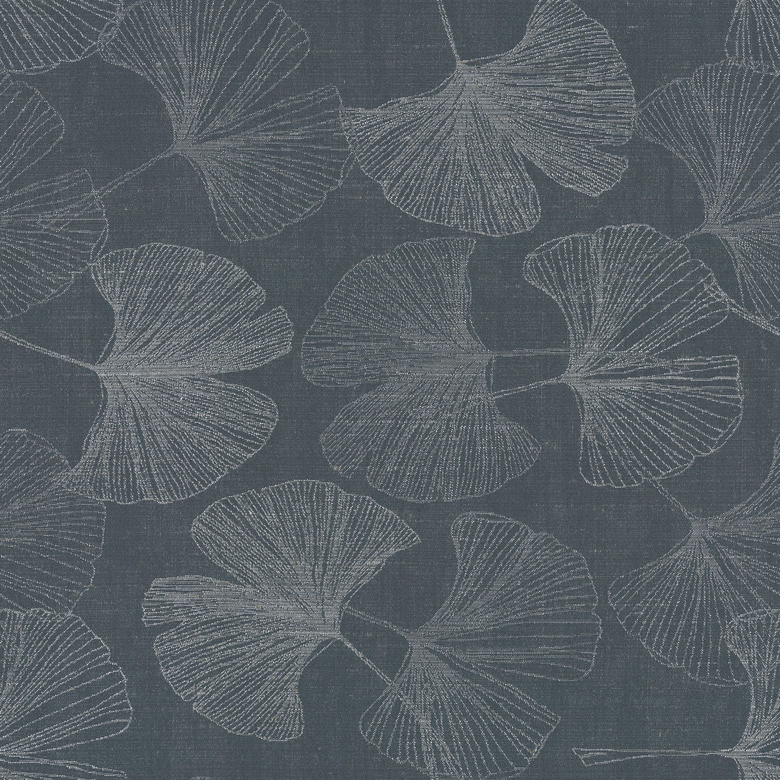Flowers 143-52 frunze de ginkgo gri-argintii pe fundal grafit