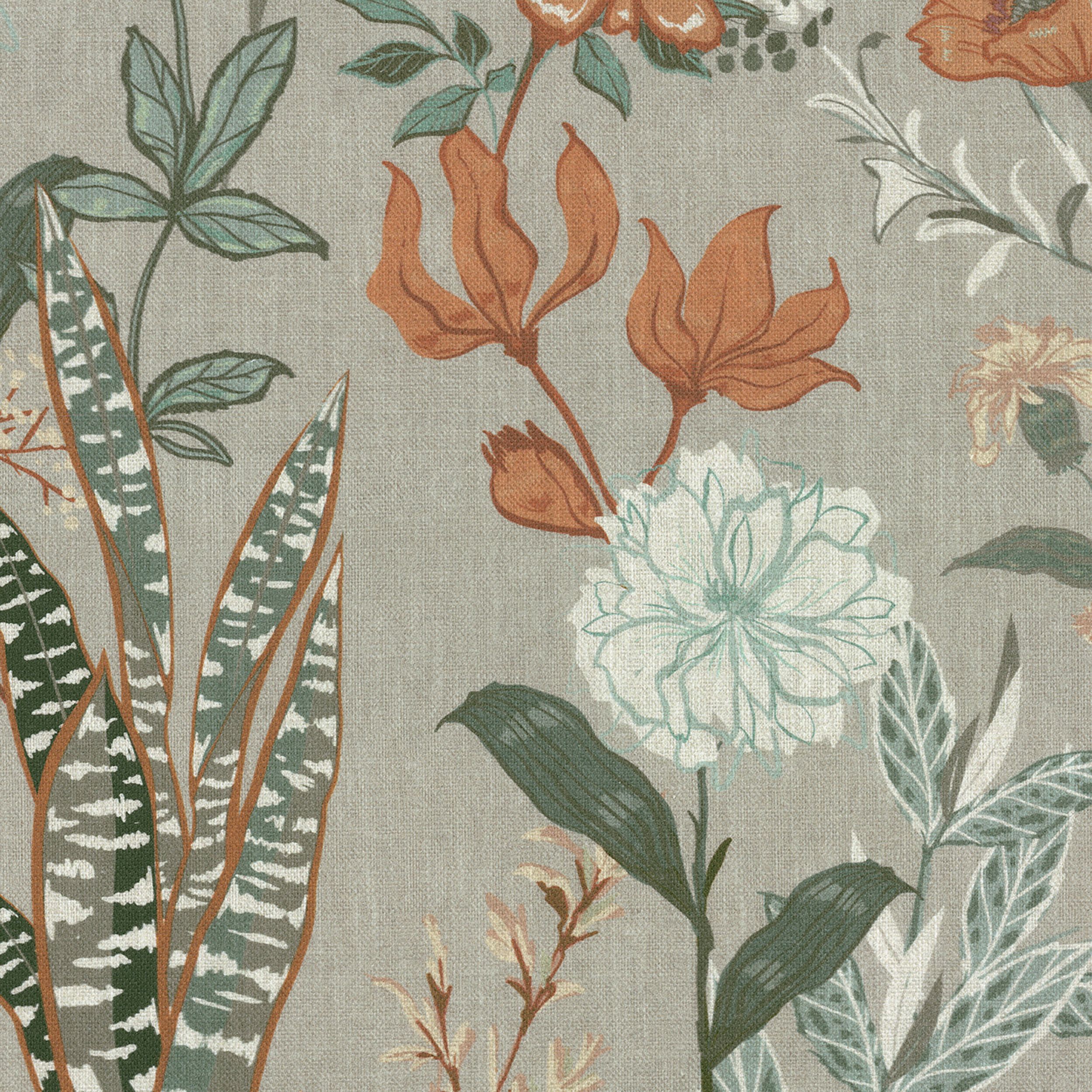 Flowers 143-70 flori colorate pe fundal gri
