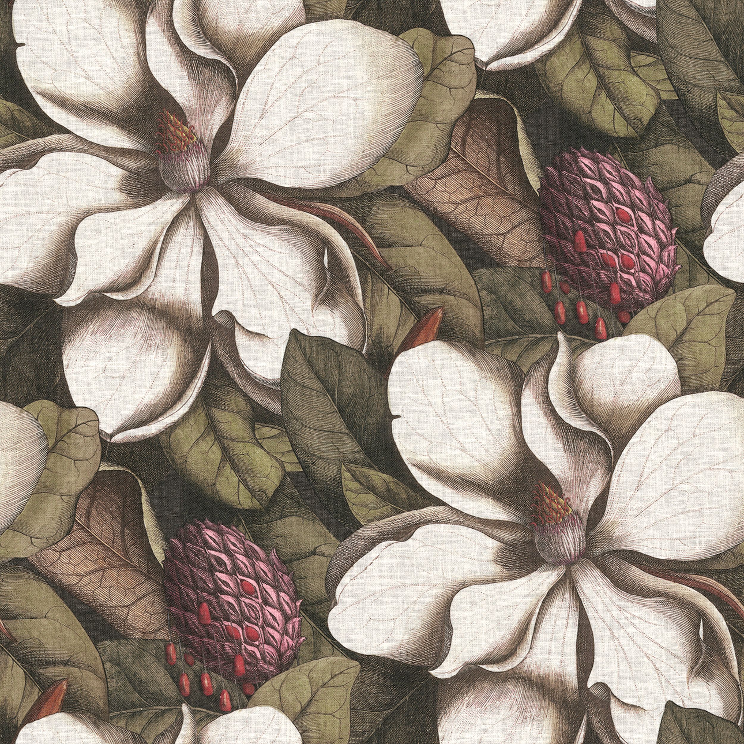 Gardenia 144-24 motiv floral bej-verde