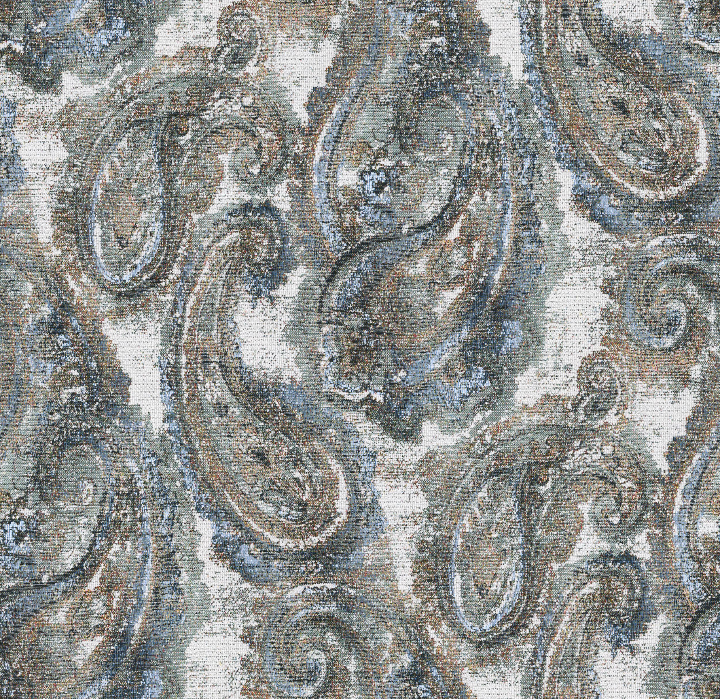 Cosy Home 145-33 paisley albastru-verde pe fundal crem